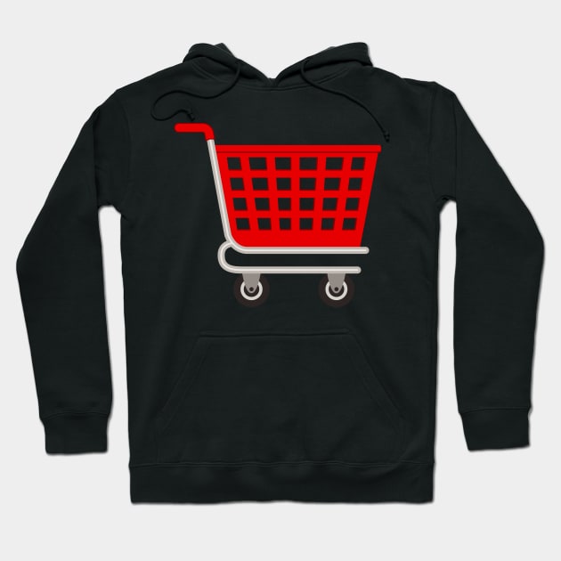 Cute Shopping Cart Hoodie by SWON Design